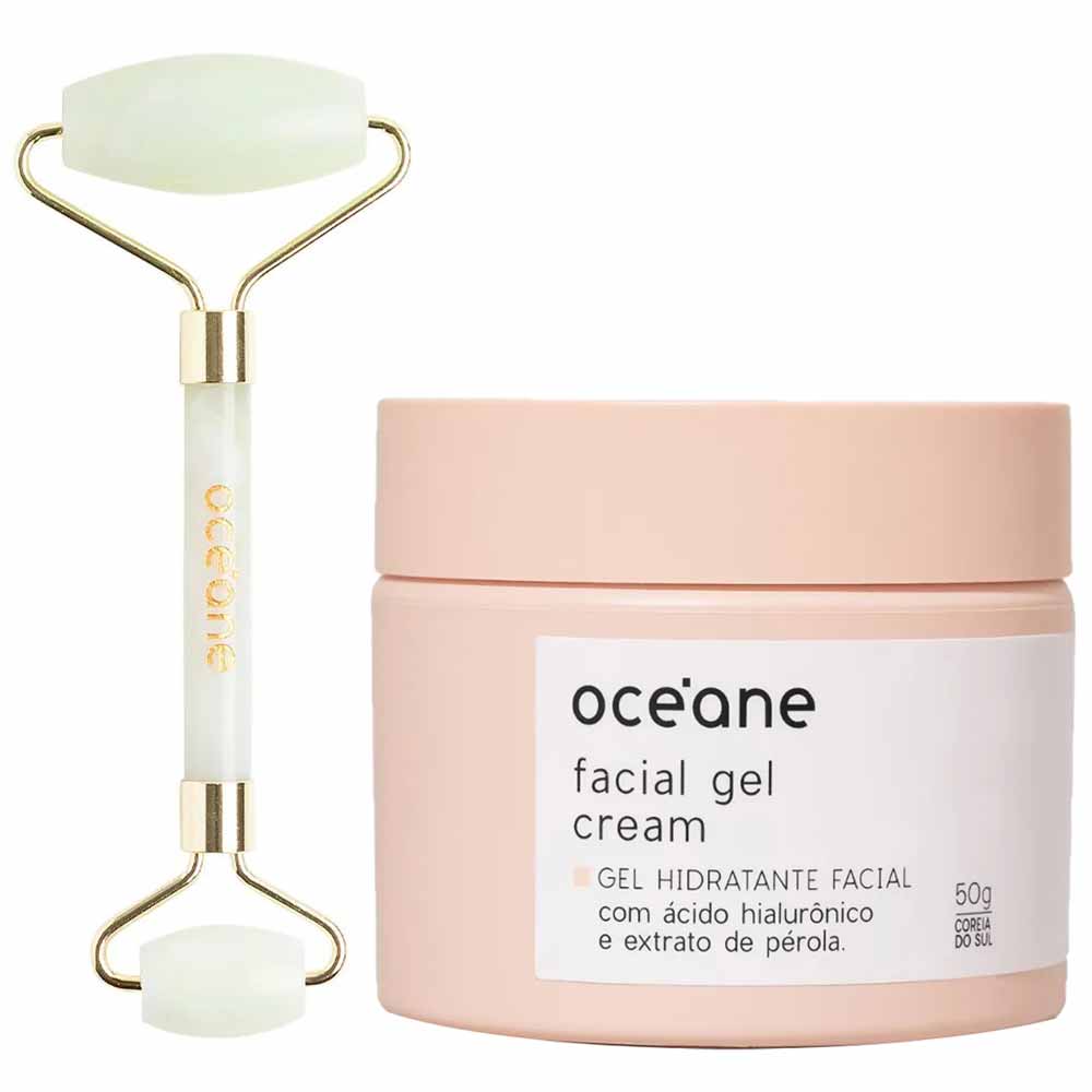 Océane - Massageador Facial + Gel Hidratante Kit Presenteável