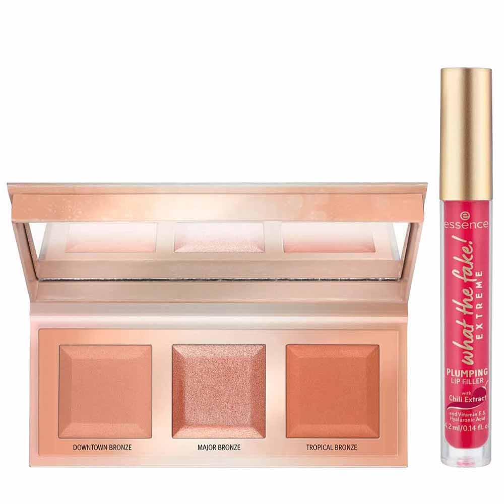 Essence - Paleta Bronzeadora + Preenchedor Labial Kit Presenteável