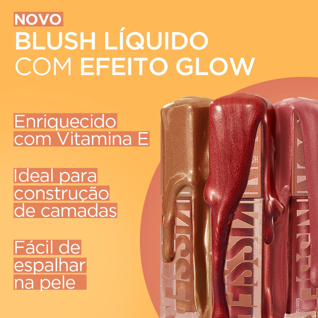 Encontraproduto.com.br - Kit Maybelline + Garnier - Blush Líquido 08 Shades On + Hidratante Facial Vitamina C