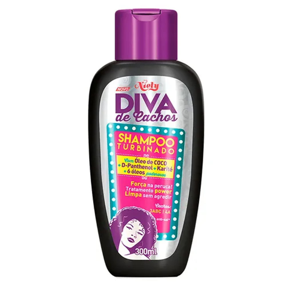 Diva de Cachos Turbinado Niely - Shampoo + Condicionador + Tratamento