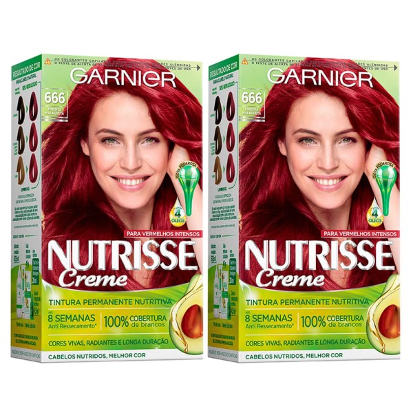 Kit Garnier Nutrisse - Coloração 666 Pimenta Malagueta