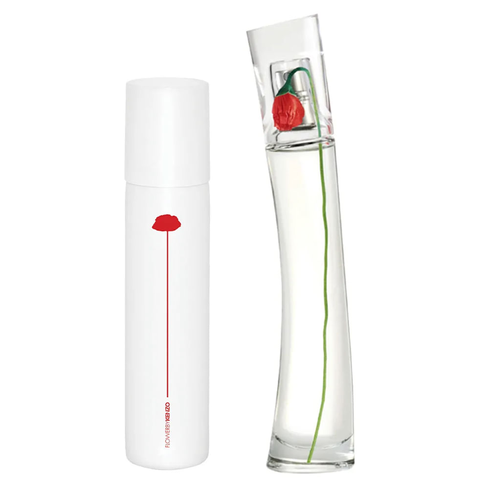 Kit Flower Refilável by Kenzo Eau de Parfum - Perfume Feminino 100ml + Bruma para Corpo e Cabelo