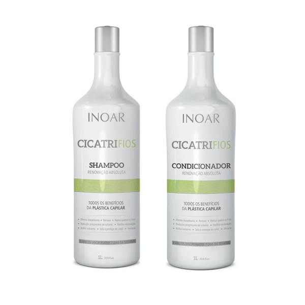 Encontraproduto.com.br - Inoar Cicatrifios Kit - Shampoo 1L + Condicionador 1L