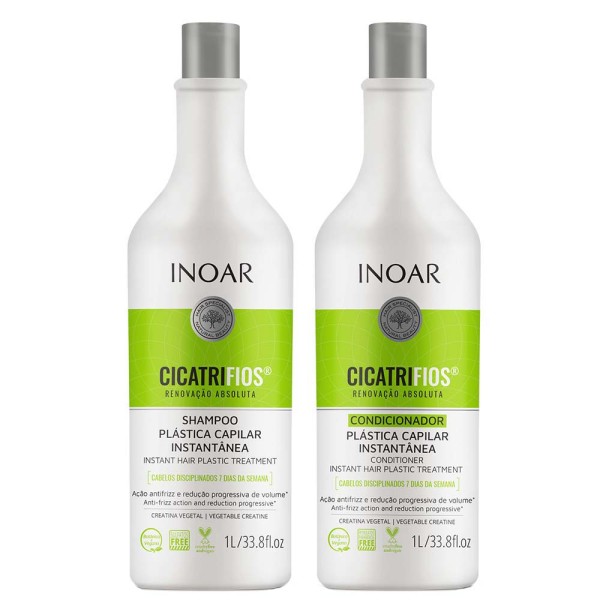 Encontraproduto.com.br - Inoar Cicatrifios Kit - Shampoo 1L + Condicionador 1L