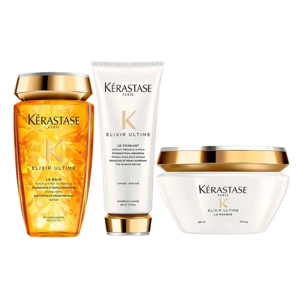 Encontraproduto.com.br - Kit Elixir Kérastase - Shampoo + Condicionador + Máscara