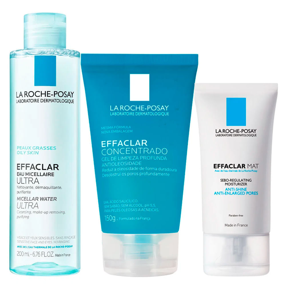 La Roche-Posay Kit - Gel de Limpeza + Hidratante Facial + Solução Micelar