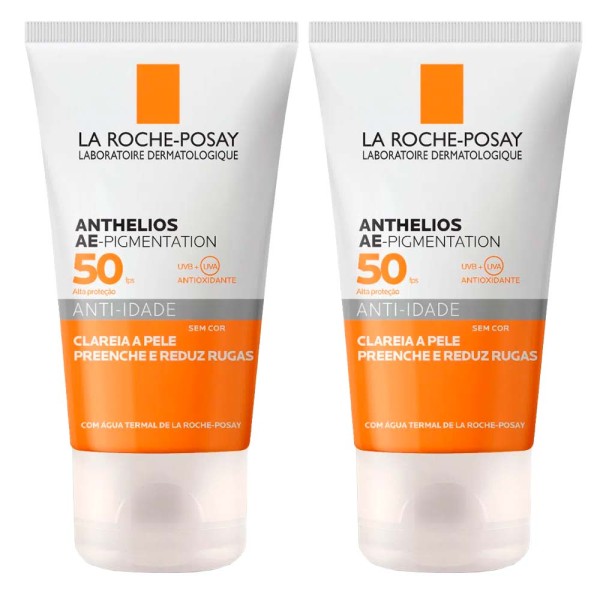 Encontraproduto.com.br - La Roche-Posay Anthelios Ae-Pigmentation Kit com 2 Unidades – Protetor Solar Facial Anti-Idade FPS50 – 40g