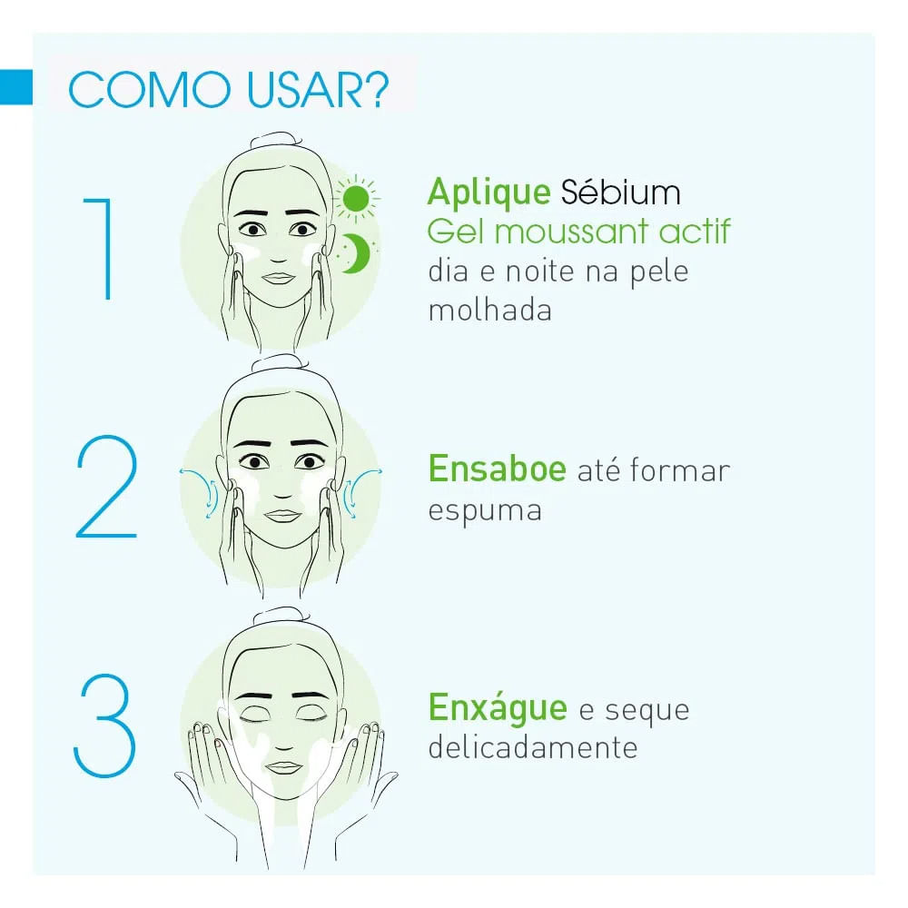 Encontraproduto.com.br - Bioderma Sébium Actif Kit com 2 Unidades - Gel de Limpeza Antioleosidade - 200ml