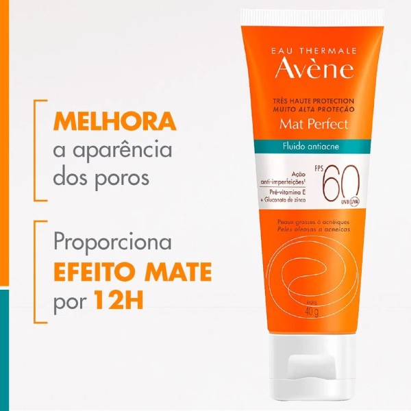 Encontraproduto.com.br - Avène Mat Perfect Fluido Kit com 2 Unidades – Protetor Solar Antiacne FPS60 – 40g
