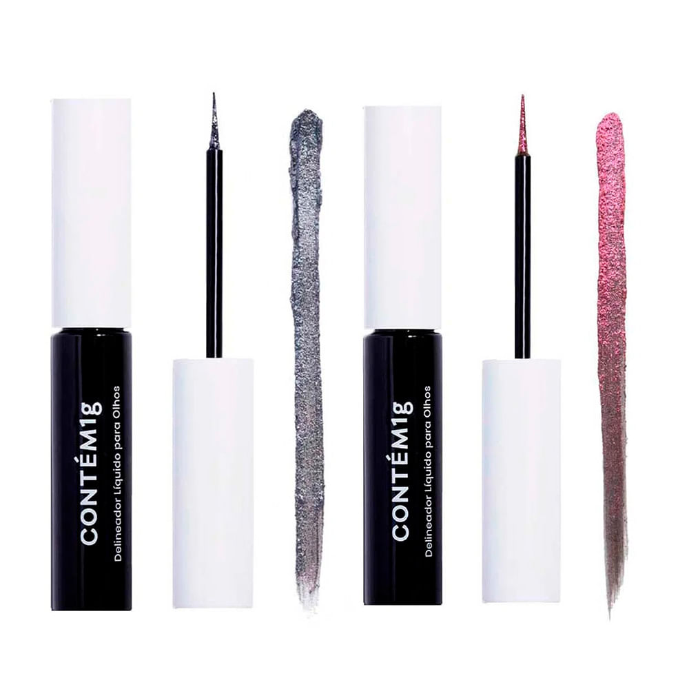 Contém1g Delineador Líquido Glitter Kit de Maquiagem - Nébula + Supernova