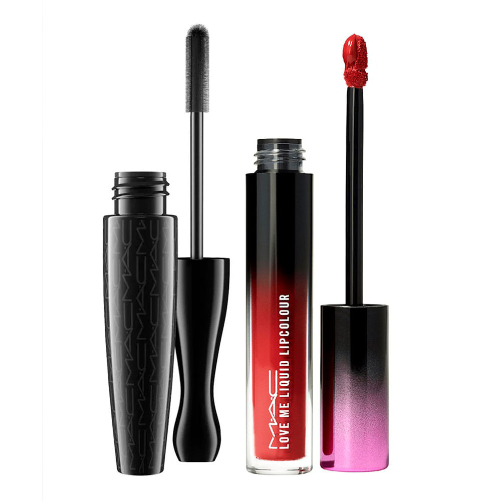 MAC Kit de Maquiagem - Máscara para Cílios + Batom Líquido