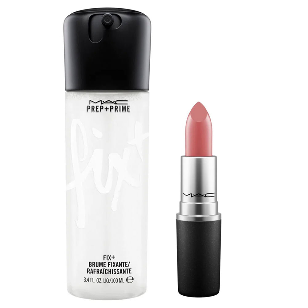 M·A·C Kit de Maquiagem – Batom Satin Twig + Spray Fixador