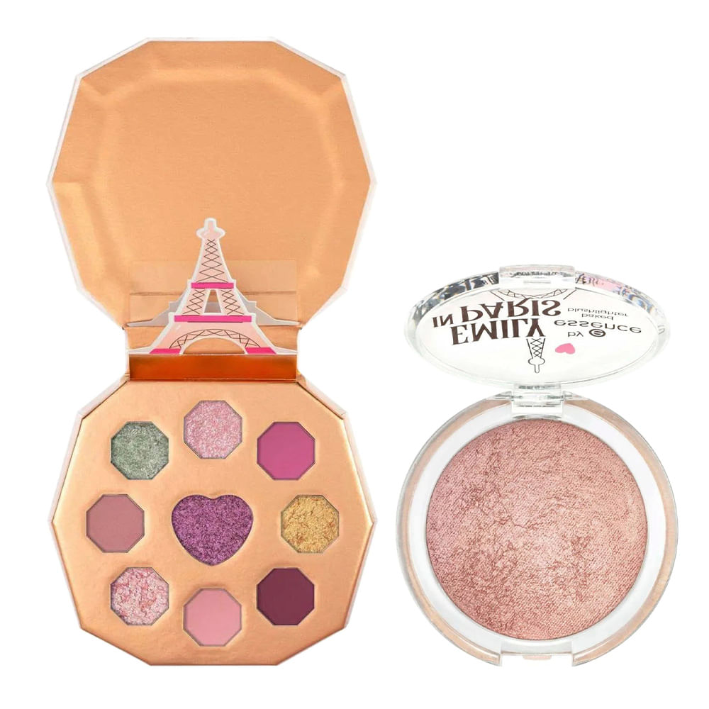 Emily In Paris by Essence Kit - Paleta de Sombras + Blush Iluminador