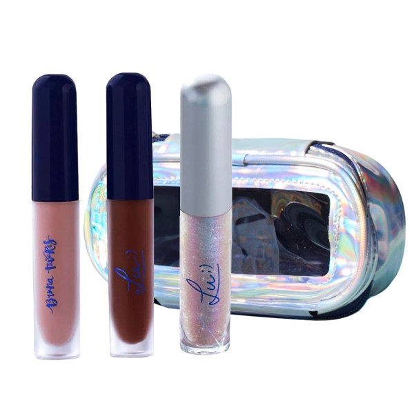 Encontraproduto.com.br - Bruna Tavares BT + Lu Kit - Batom Líquido Trend + Batom Líquido Feed + Gloss Labial Pixels + Nécessaire
