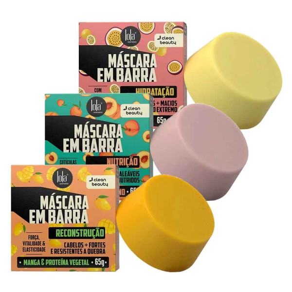 Encontraproduto.com.br - Lola Cosmetics Kit com 3 Máscaras em Barra