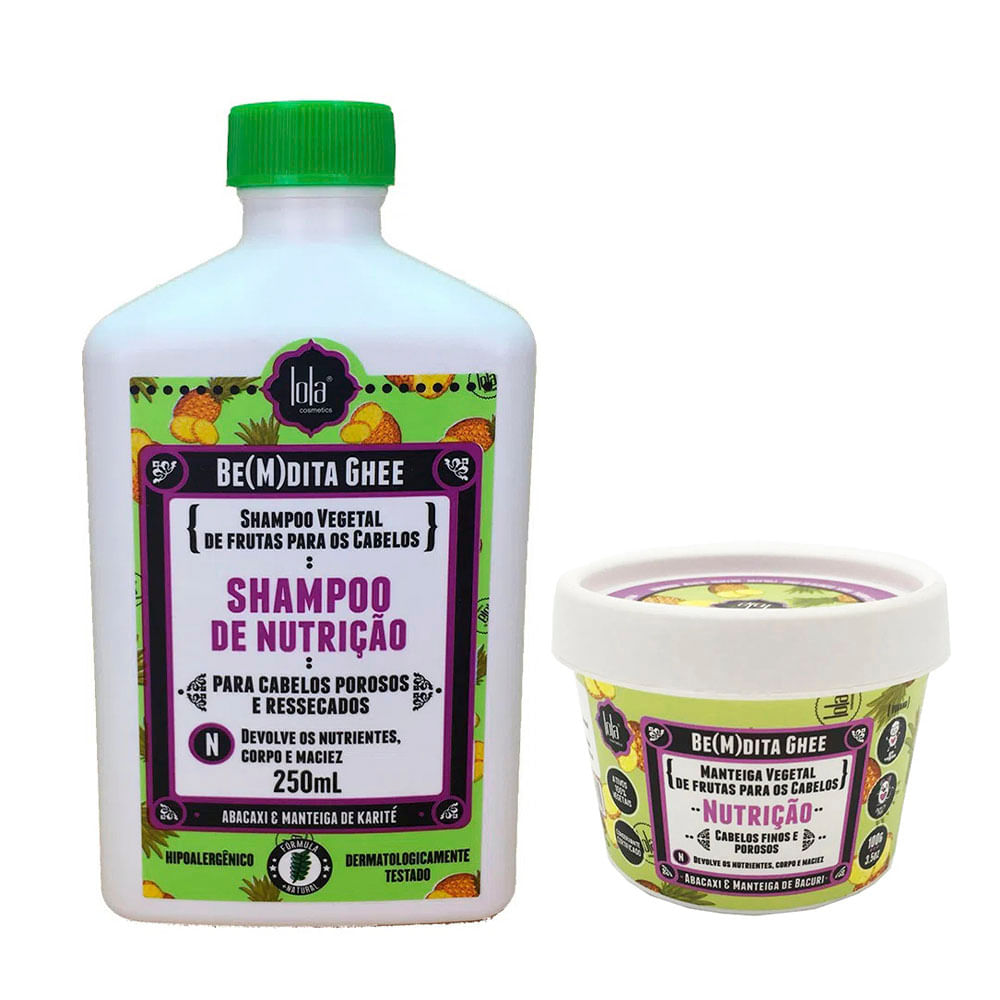 Lola Cosmetics Be(m)dita Ghee Abacaxi e Manteiga de Bacuri Kit – Shampoo + Máscara