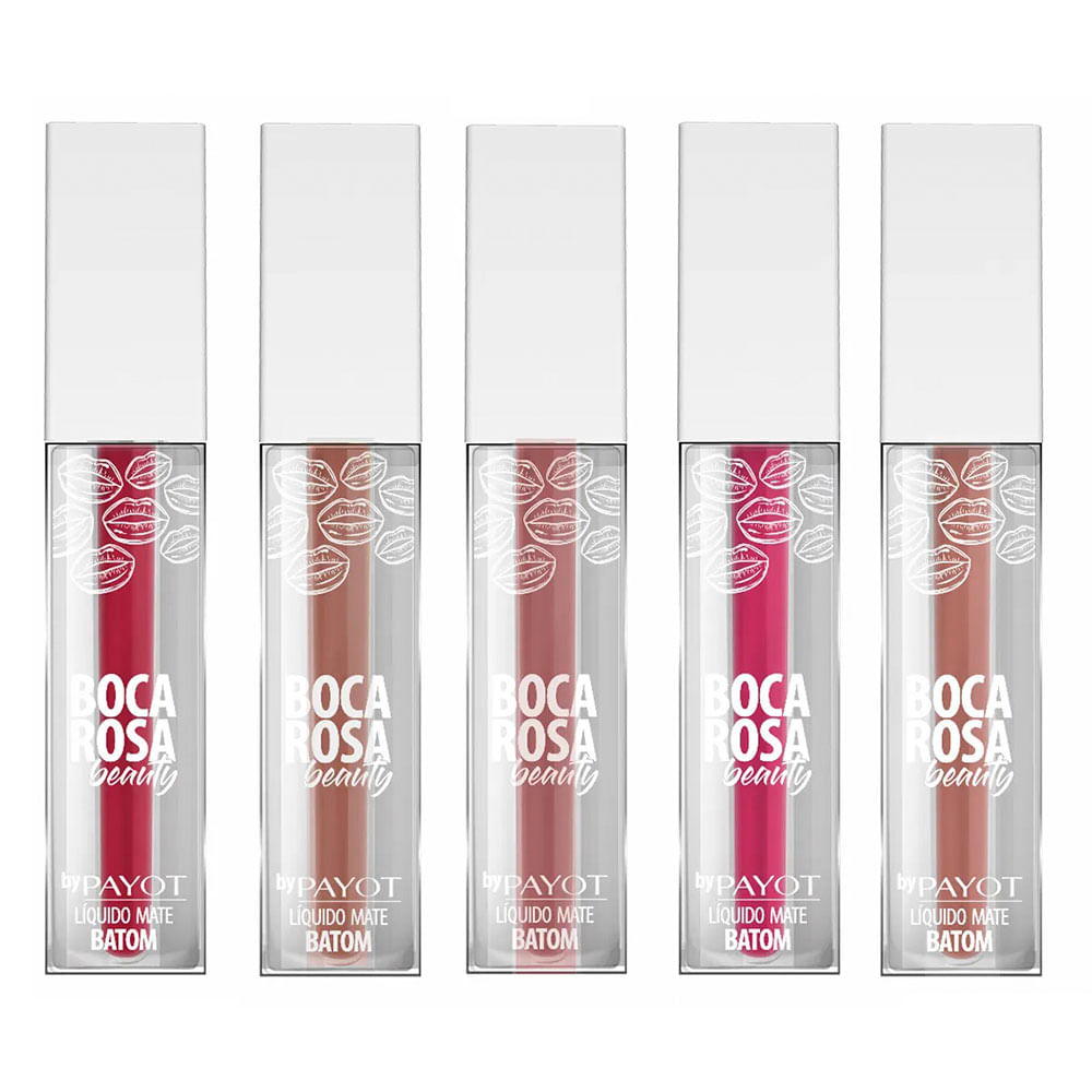 Boca Rosa Beauty By Payot Kit com 5 Batons Líquidos