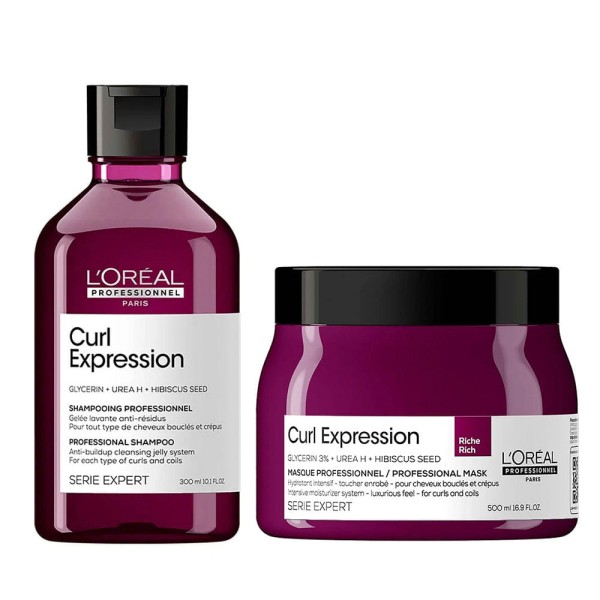 Encontraproduto.com.br - L’Oréal Professionnel Curl Expression Serie Expert Kit – Shampoo Antirresíduos + Máscara Rich