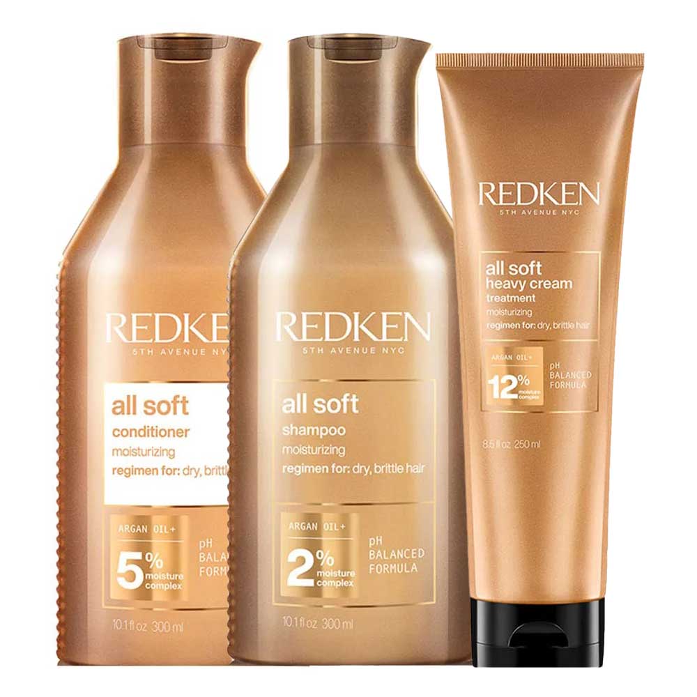 Redken All Soft Kit – Shampoo + Condicionador + Máscara