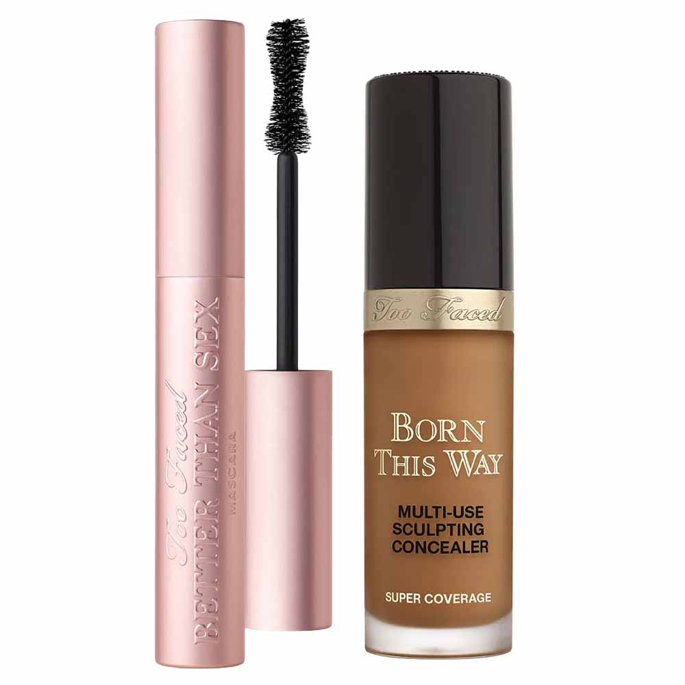 Too Faced Kit - Máscara de Cílios + Corretivo Líquido Toffee