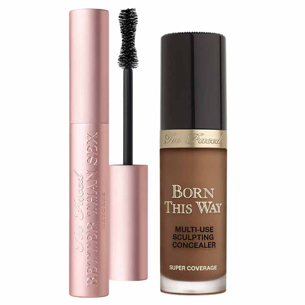 Too Faced Kit - Máscara de Cílios + Corretivo Líquido Cocoa