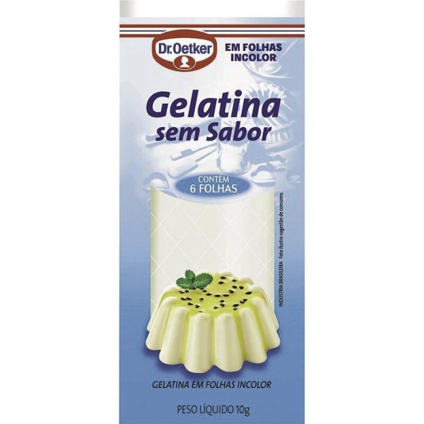 Encontraproduto.com.br - Gelatina Dr. Oetker Folha Branca Pacote com 10g