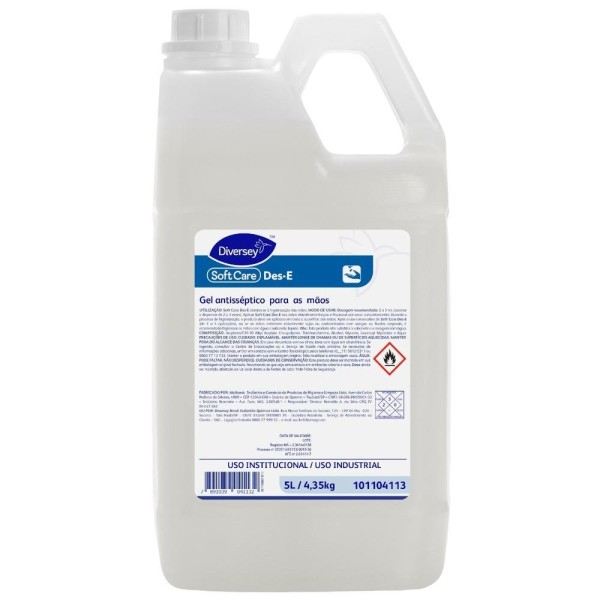 Encontraproduto.com.br - Álcool Em Gel 70% Diversey Soft Care Des-E 5L (MP)