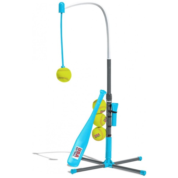 Encontraproduto.com.br - Kit de Rebatidas de Beisebol, Softbol e TeeBol para Meninos e Meninas, Franklin Sports,Azul e Verde
