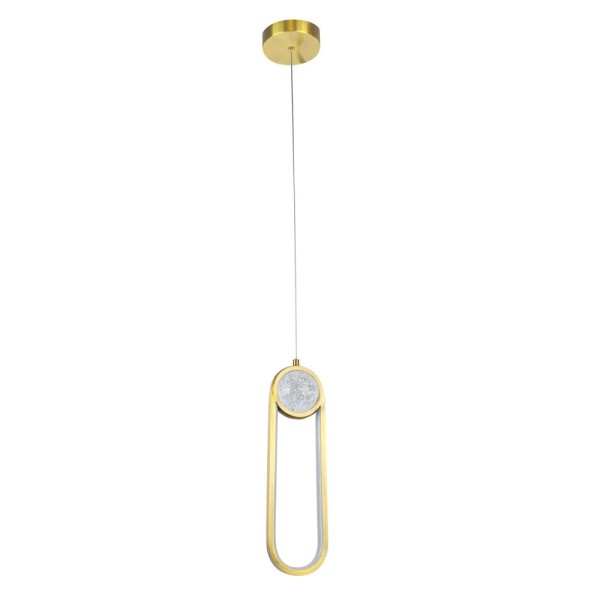 Encontraproduto.com.br - Pendente Led Db023Bz 4000K Dourado  Iluminação Neutra E Design Sofisticado Para Ambientes Elegantes Fortec