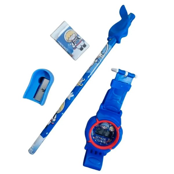 Encontraproduto.com.br - Kit Escolar Polibrinq Game Pro Azul (MP)