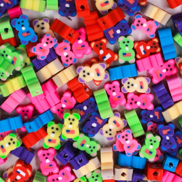 Encontraproduto.com.br - ENTREMEIO FIMO URSO 08X11MM EM PVC COM 20 PEÇAS