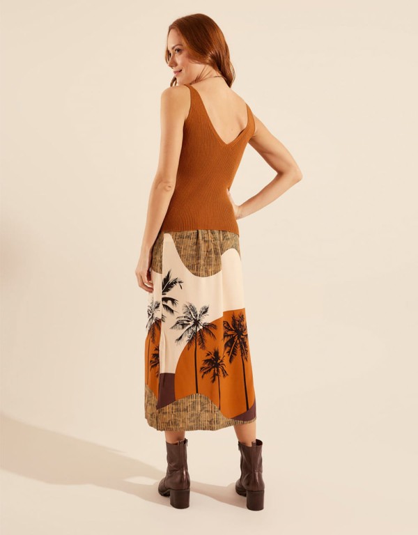 Encontraproduto.com.br - Blusa Tricot Canelado Telha