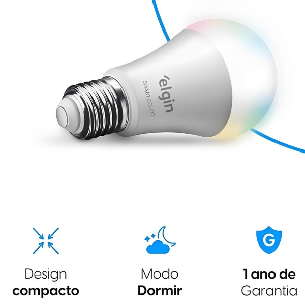 Encontraproduto.com.br - Lâmpada Smart Color Elgin Bulbo LED A60 BI 10W (MP)