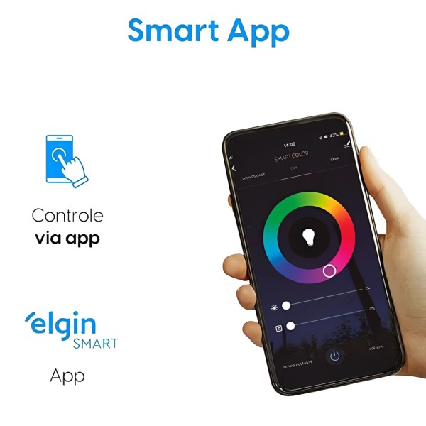 Encontraproduto.com.br - Lâmpada Smart Color Elgin Bulbo LED A60 BI 10W (MP)