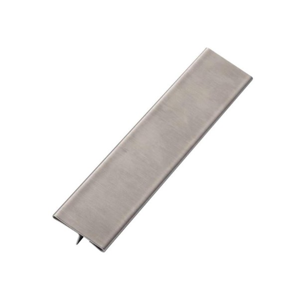 Perfil Alumínio Viscardi Milano Aço Inox Escovado 2x0,05x300cm