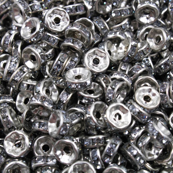 Encontraproduto.com.br - RONDELA DE STRASS 06MM EM FERRO E RESINA COM 100 PEÇAS