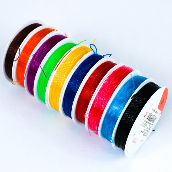 Encontraproduto.com.br - FIO DE SILICONE 0.8MM CORES SORTIDAS C/ 1 ROLO DE 10M