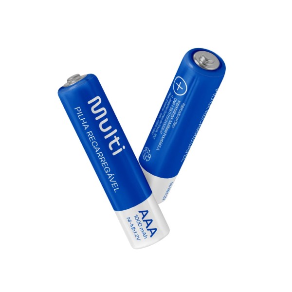 Encontraproduto.com.br - Pilhas Recarregáveis Aaa Multilaser 1000Mah Com 2 Unidades - CB051OUT [Reembalado]