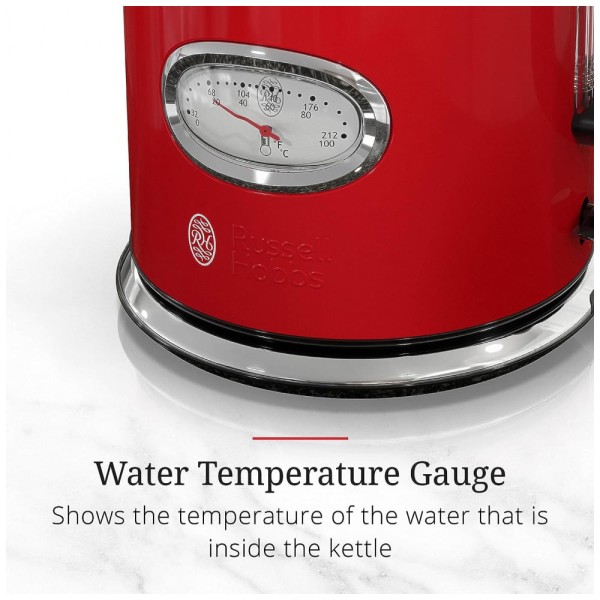 Encontraproduto.com.br - Chaleira Elétrica, 1.7L, Aço Inoxidável, 110v, RUSSELL HOBBS KE5550RDR, Vermelho