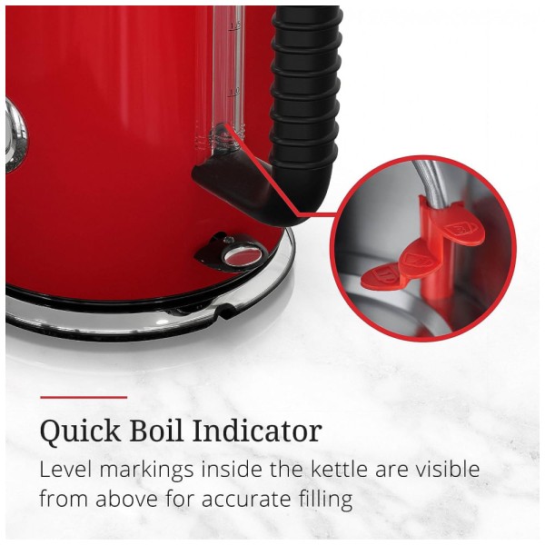 Encontraproduto.com.br - Chaleira Elétrica, 1.7L, Aço Inoxidável, 110v, RUSSELL HOBBS KE5550RDR, Vermelho