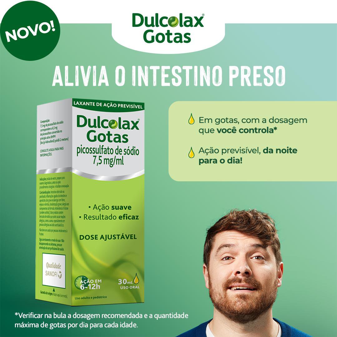 Encontraproduto.com.br - Laxante Dulcolax gotas 7,5mg/ml Com 30ml