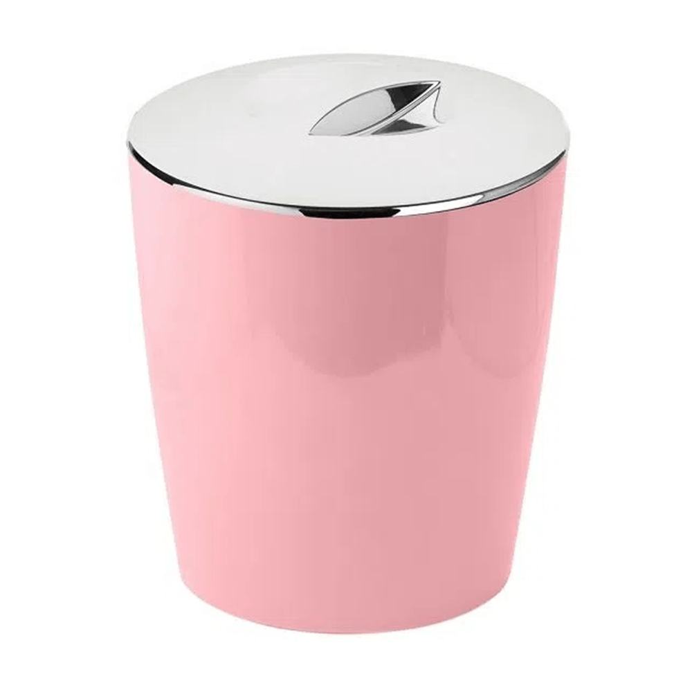 Lixeira New Belly Cromo Rosa 5 Litros - Ou