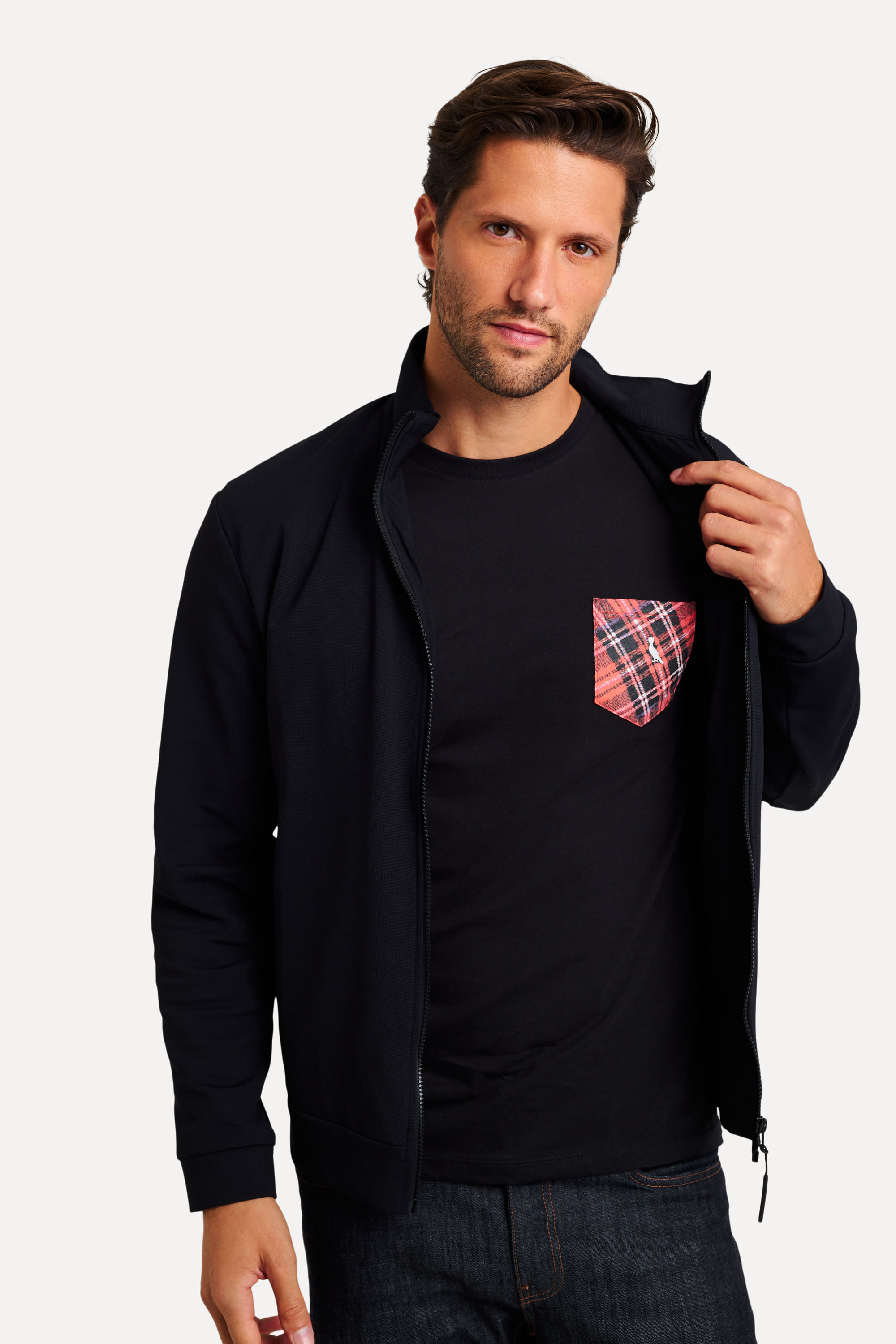Encontraproduto.com.br - Camiseta Bolso Xadrez Junino