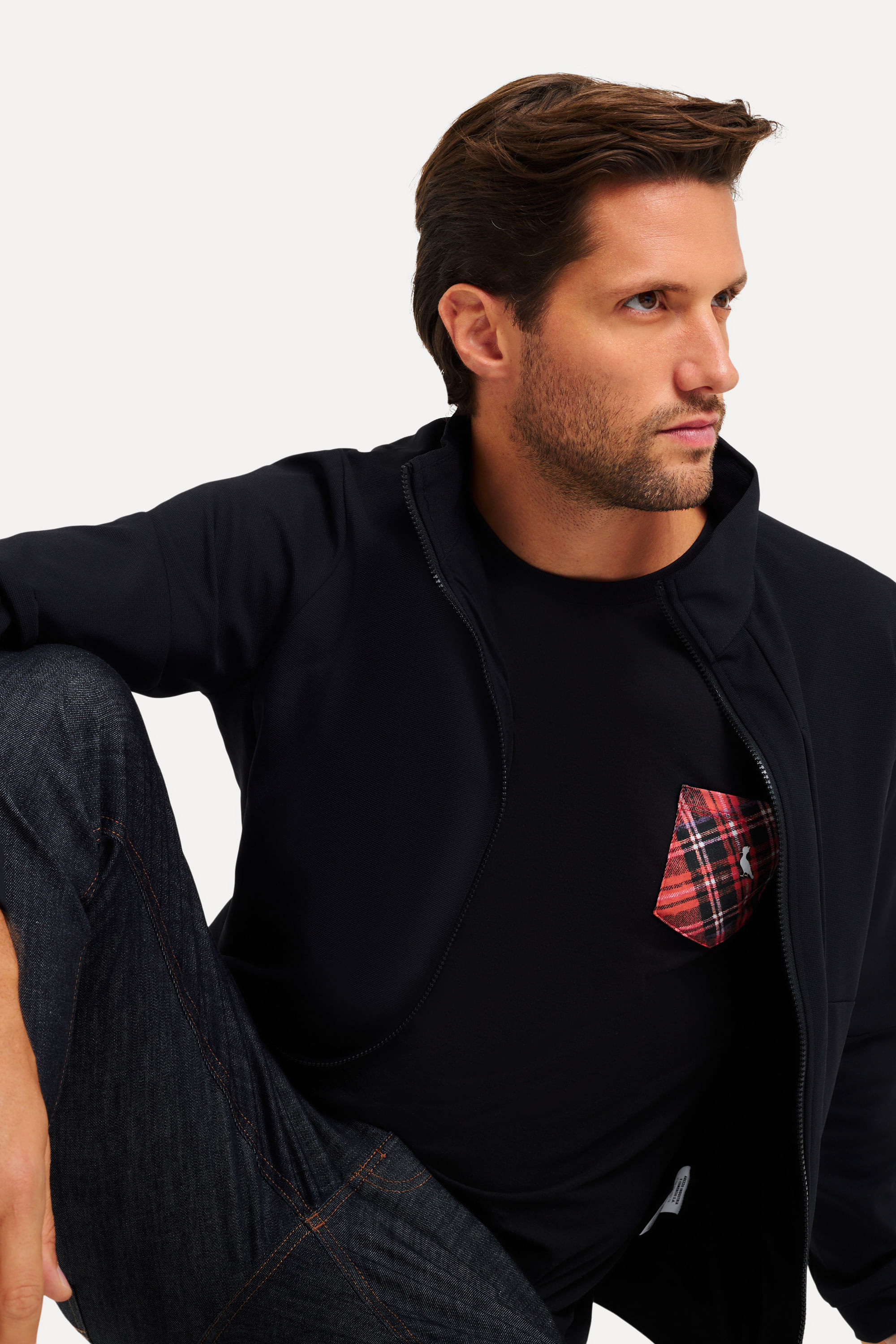 Encontraproduto.com.br - Camiseta Bolso Xadrez Junino