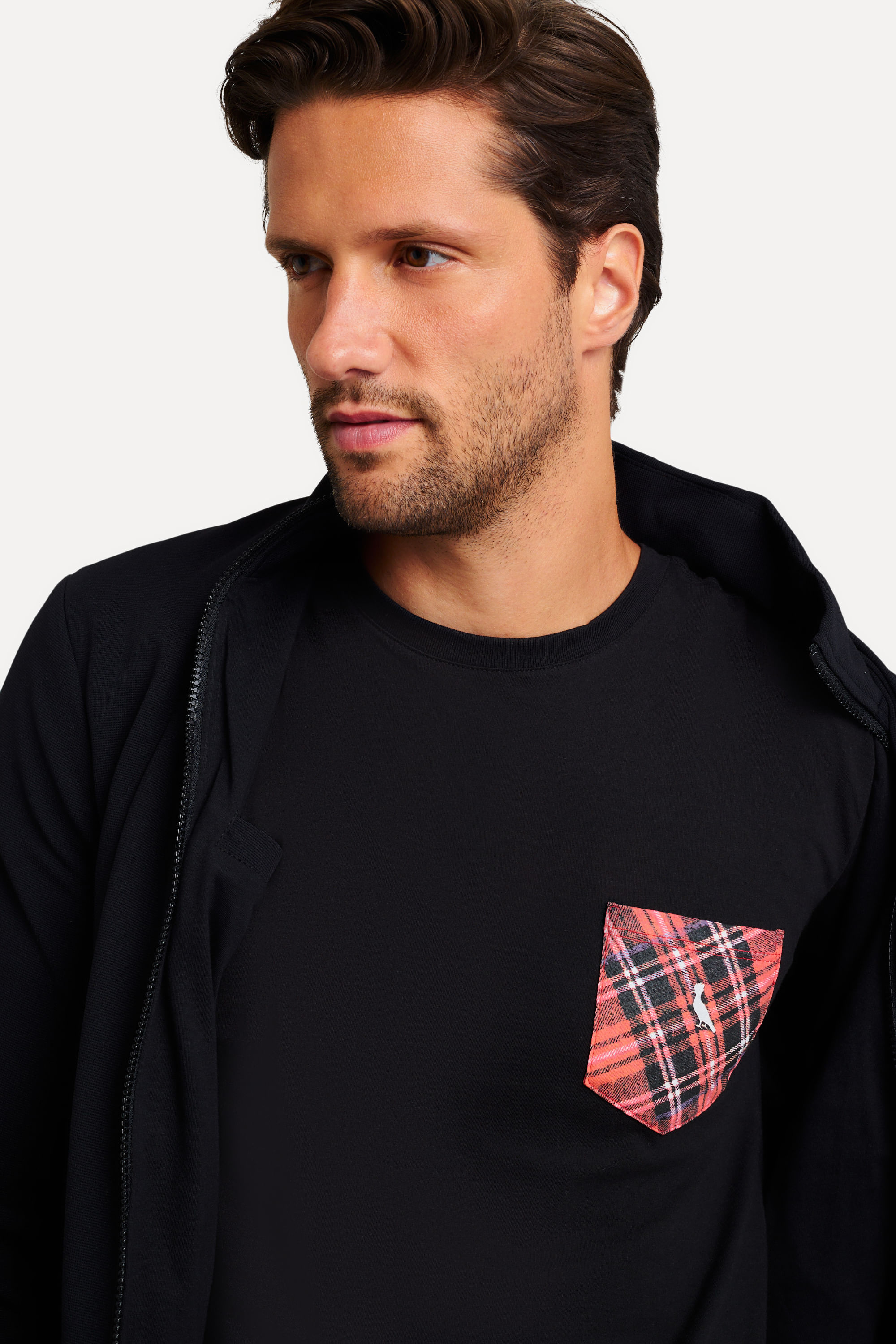 Encontraproduto.com.br - Camiseta Bolso Xadrez Junino