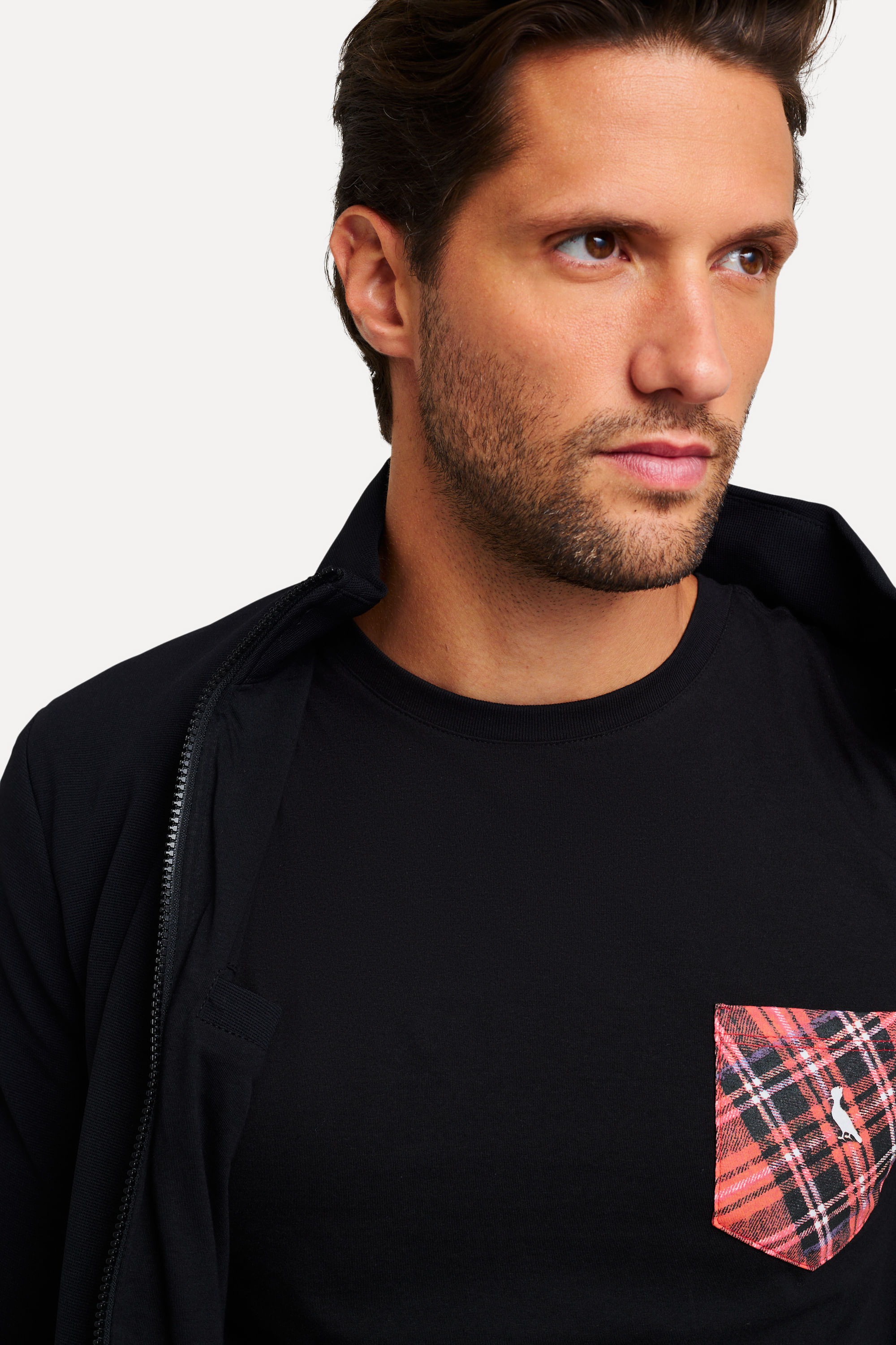 Encontraproduto.com.br - Camiseta Bolso Xadrez Junino