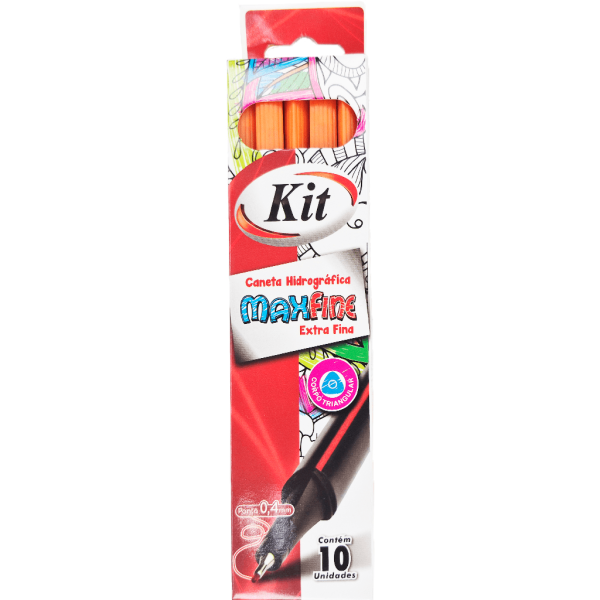 CANETA KIT MAX FINE 0.4MM CORAL