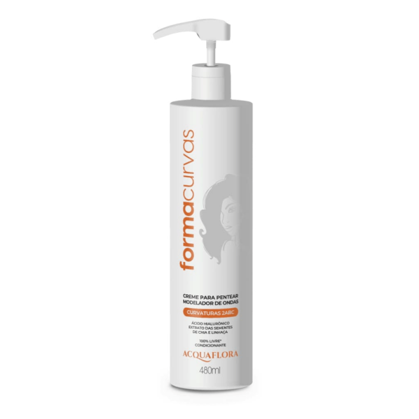 Cr Pent Acquaf Forma Curvas Ondas 480 - Caneta Para Pentear, Acabamento Suave, Ideal Para Cabelos Ondulados.