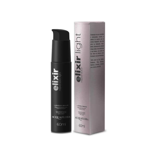 Encontraproduto.com.br - Elixir Acquaf Reparador Light 60ml - Tratamento Para Cabelos Com Formulação Leve Que Repara E Hidrata Sem Pesar.