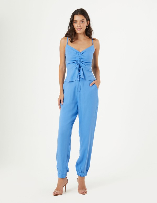 Encontraproduto.com.br - Calça Jogger Twill - Azul